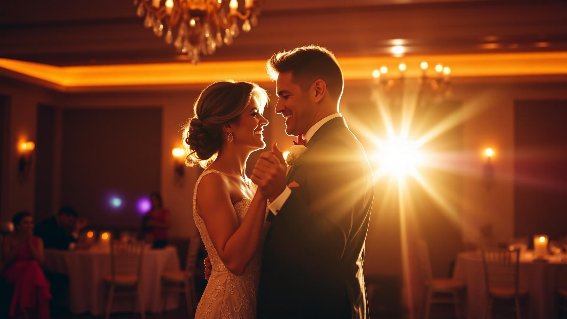 Couple dancing at a special event celebration in San Diego